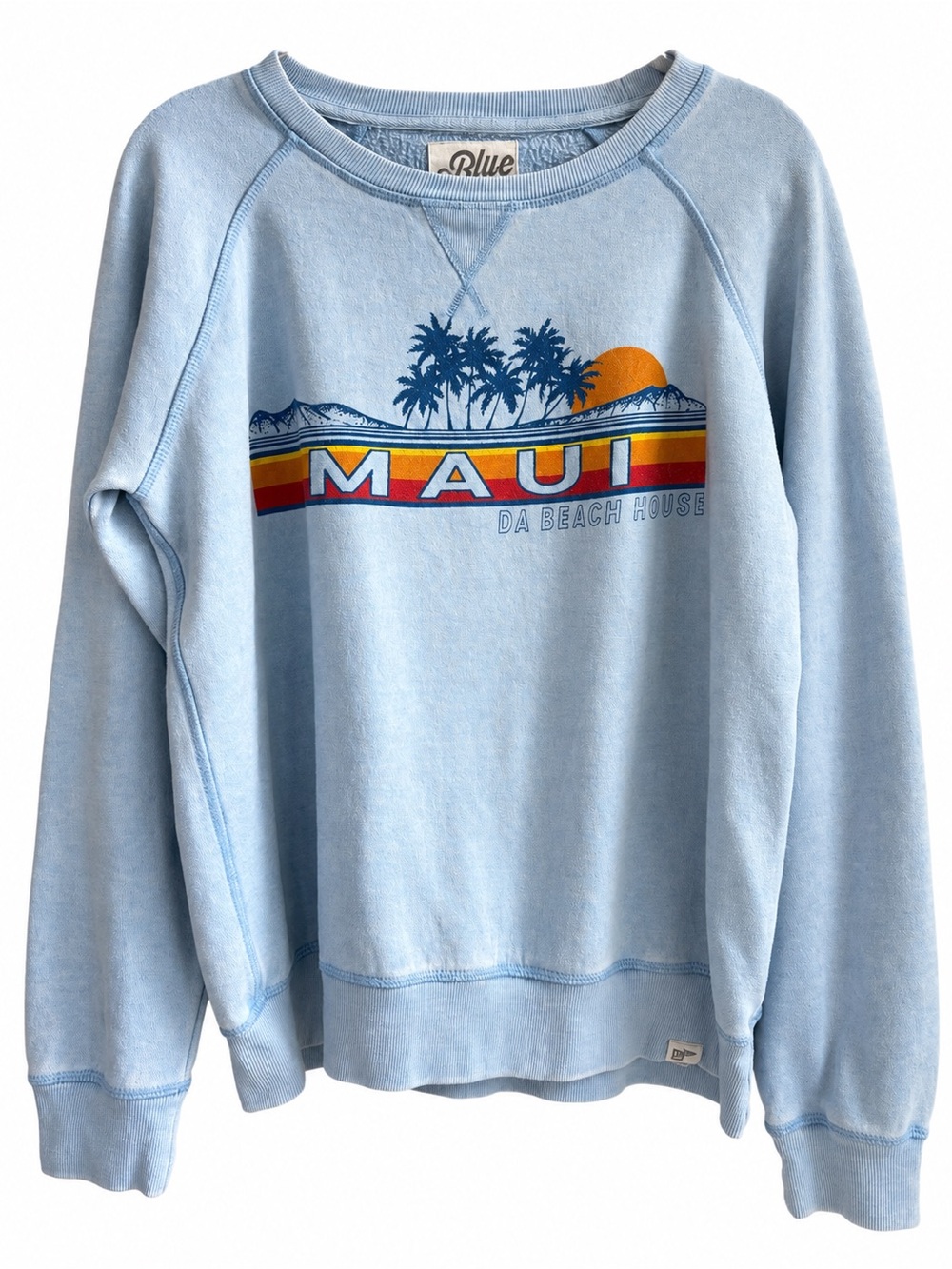 Blue 84 Maui Da Beach House Hawaii Graphic Sweatshirt L